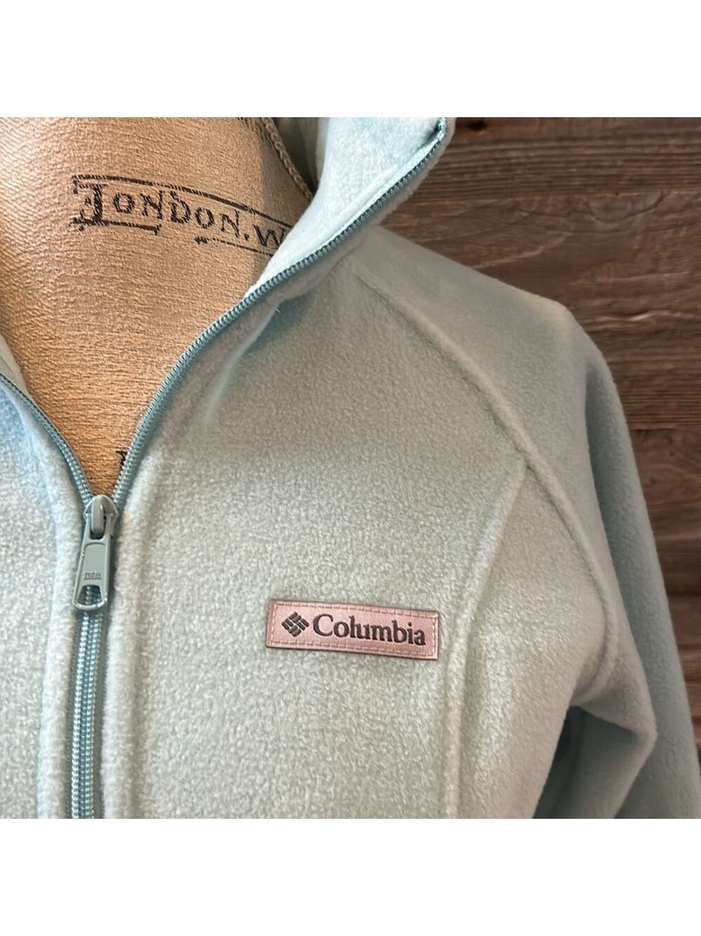 NWOT Columbia Blue/Teal Fleece Full Zip Jacket Size Small - Picture 2 of 12